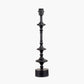 Emilio Matt Black Candlestick Table Lamp Base with Izara 35cm Racing Green Ikat Patterned Mushroom Pleat Tapered Lampshade