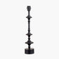 Emilio Matt Black Candlestick Table Lamp Base with Martigues 40cm Taupe Boucle Tapered Lampshade