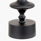 Emilio Matt Black Candlestick Table Lamp Base with Kamilah 40cm Red Chevron Patterned Mushroom Pleat Tapered Lamp Shade
