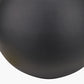 Benio Matt Black Metal Spherical Table Lamp Base with Vienna 35cm Forest Green Chevron Mushroom Pleat Lampshade