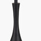 Llora Matt Black Metal Curved Table Lamp Base with Lars 35cm Black Ikat Patterned Cylinder Lampshade