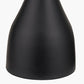Llora Matt Black Metal Curved Table Lamp Base with Lars 35cm Black Ikat Patterned Cylinder Lampshade