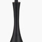 Llora Matt Black Metal Curved Table Lamp Base with Lars 35cm Cinnamon Ikat Patterned Cylinder Lampshade
