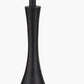 Llora Matt Black Metal Curved Table Lamp Base with Lars 35cm Racing Green Ikat Patterned Cylinder Lampshade