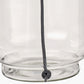 Josie Clear Glass and Antique Brass Metal Table Lamp Base with Edward 30cm Natural Linen Cylinder Lampshade