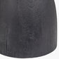 Corella Black Mango Wood Curved Table Lamp Base with Izara 40cm Ocean Blue Ikat Patterned Mushroom Pleat Tapered Lampshade