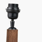 Corella Chocolate Brown Mango Wood Curved Table Lamp Base