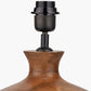 Kiah Brown Oiled Finish Mango Wood Round Table Lamp Base