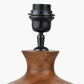 Kiah Brown Oiled Finish Mango Wood Round Table Lamp Base