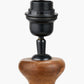 Nyari Brown Oiled Finish Mango Wood 3 Ball Design Table Lamp Base