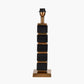 Maximo Matt Black and Antique Brass Cube Design Table Lamp Base