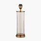 Ciara Clear Glass and Antique Brass Metal Table Lamp Base