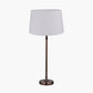 Piero Antique Bronze Metal Candlestick Table Lamp Base with Winston 35cm White Handloom Tapered Lampshade
