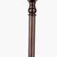Piero Antique Bronze Metal Candlestick Table Lamp Base with Kamilah 35cm Blue Chevron Patterned Mushroom Pleat Tapered Lamp Shade