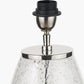 Elysia Bubble Glass and Silver Metal Table Lamp Base
