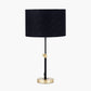 Bryce Black and Gold Metal Rise and Fall Table Lamp