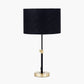Bryce Black and Gold Metal Rise and Fall Table Lamp