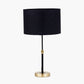 Bryce Black and Gold Metal Rise and Fall Table Lamp