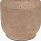 Gaiana Concrete Brown Stoneware Table Lamp Base with Lino 35cm White Self Lined Linen Cylinder Lampshade