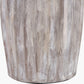 Ambrosia Natural Grooved Stoneware Table Lamp Base with Vienna 35cm Taupe Chevron Mushroom Pleat Lampshade