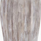 Ambrosia Natural Grooved Stoneware Table Lamp Base with Lys 35cm White Self Lined Linen Tapered Lampshade