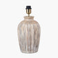 Ambrosia Natural Grooved Stoneware Table Lamp Base