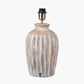 Ambrosia Natural Grooved Stoneware Table Lamp Base