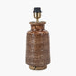 Theano Dot Design Brown Glaze Tall Table Lamp Base