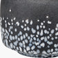 Etna Black and White Glass Table Lamp Base with Lys 40cm White Self Lined Linen Tapered Lampshade