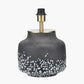 Etna Black and White Glass Table Lamp Base