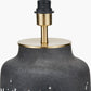 Etna Black and White Glass Table Lamp Base