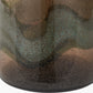 Valtellina Brown and Green Glass Table Lamp Base with Henry 35cm Taupe Handloom Cylinder Lampshade
