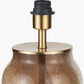 Valtellina Brown and Green Glass Table Lamp Base with Edward 35cm Natural Linen Cylinder Lampshade