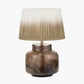 Cerdanya Brown and Beige Glass Table Lamp Base with Scallop 35cm Taupe Ombre Soft Pleated Tapered Lampshade