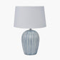 Cannes Blue and White Stripe Ceramic Table Lamp