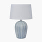 Cannes Blue and White Stripe Ceramic Table Lamp