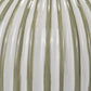 Cannes Sage and White Stripe Ceramic Table Lamp