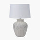 Kalli White and Grey Flecked Ceramic Table Lamp