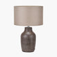 Kai Earth Coloured Textured Tall Ceramic Table Lamp