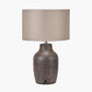 Kai Earth Coloured Textured Tall Ceramic Table Lamp