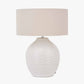 Linnea White Grooved Ceramic Table Lamp