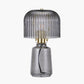 Zandra Grey Ribbed Glass Table Lamp