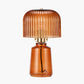 Zandra Orange Ribbed Glass Table Lamp