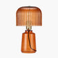 Zandra Orange Ribbed Glass Table Lamp