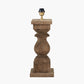 Kavya Antique Brown Turned Wood Table Lamp Base
