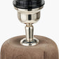Inaya Natural Tapered Large Wood Table Lamp Base with Milos 40cm Pistachio Green Linen Tapered Lampshade