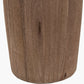 Inaya Natural Tapered Large Wood Table Lamp Base with Milos 40cm Pistachio Green Linen Tapered Lampshade