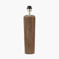 Inaya Natural Tapered Large Wood Table Lamp Base with Edward 40cm Pistachio Green Linen Cylinder Lampshade