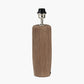 Inaya Natural Tapered Wood Table Lamp Base with Milos 35cm Natural Linen Tapered Lampshade