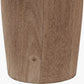 Inaya Natural Tapered Wood Table Lamp Base with Edward 35cm Natural Linen Cylinder Lampshade